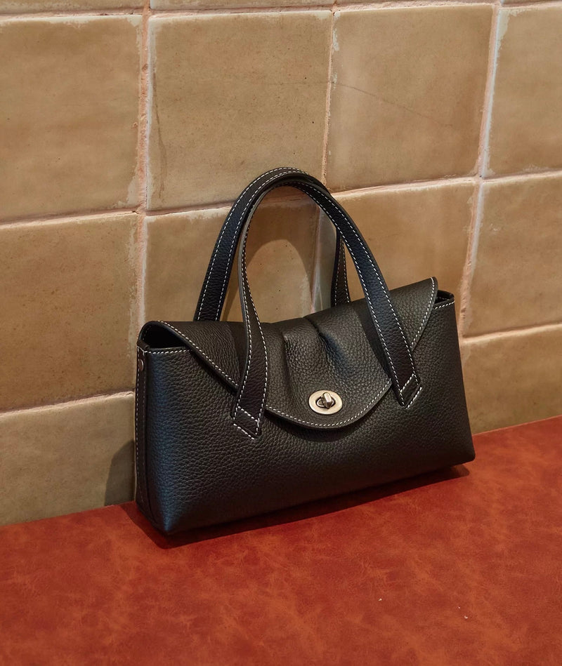 Full-Grain Leather Bag |  Togo Leather  | Crafted Carry