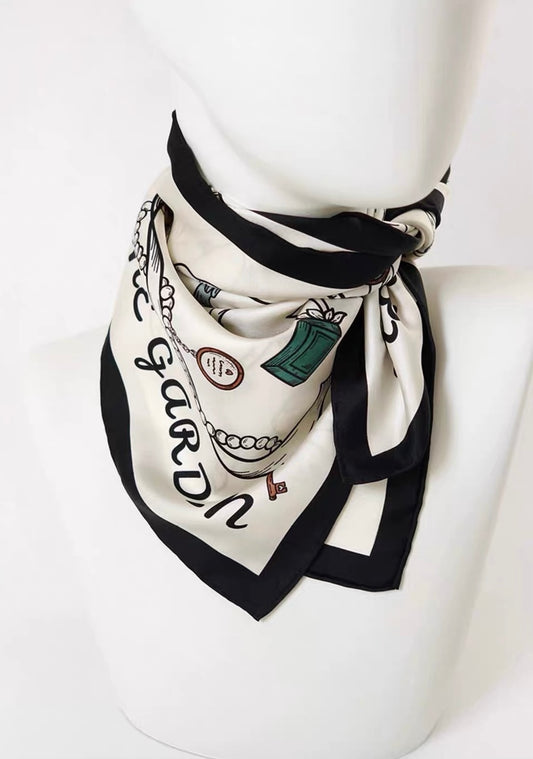 Talk To Valley | Silk Twill | Exclusive printing silk scarf