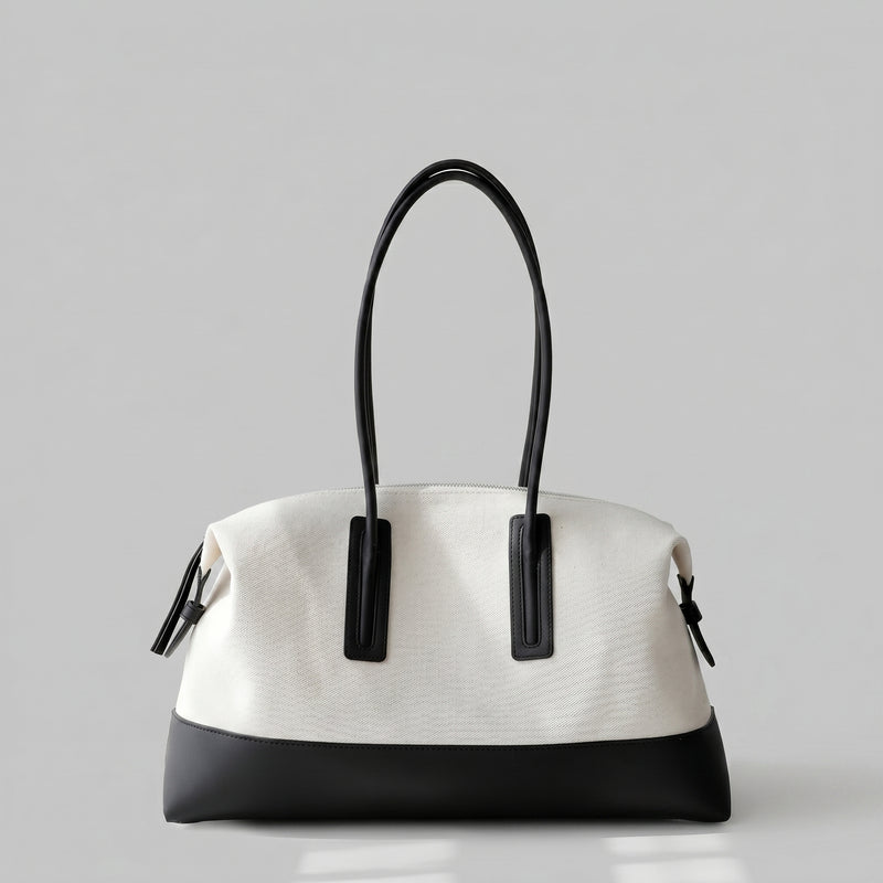Canvas and Full-grain leather Tote |  Open Road