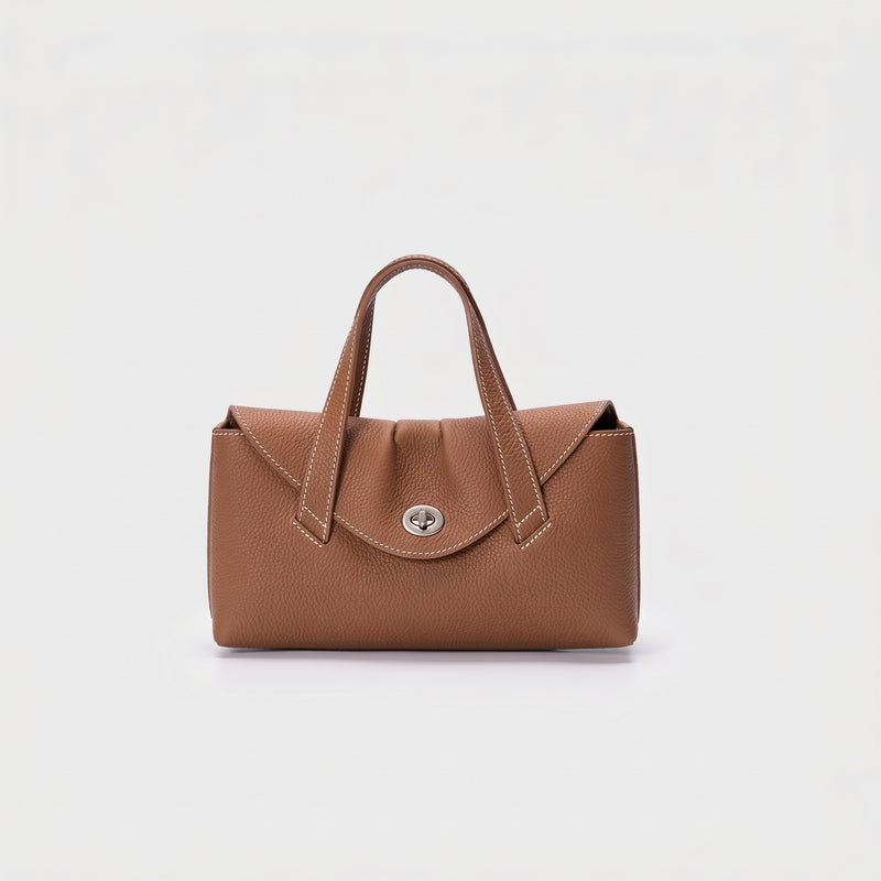Full-Grain Leather Bag |  Togo Leather  | Crafted Carry