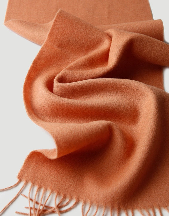 orange wool scarf
