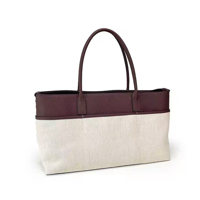 Full-Grain Leather and Canvas Bag | Maxi Carryall